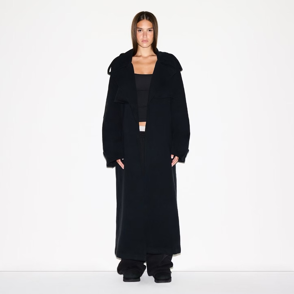 NWT SKIMS BOYFRIEND FLEECE OVERSIZED Trench Coat